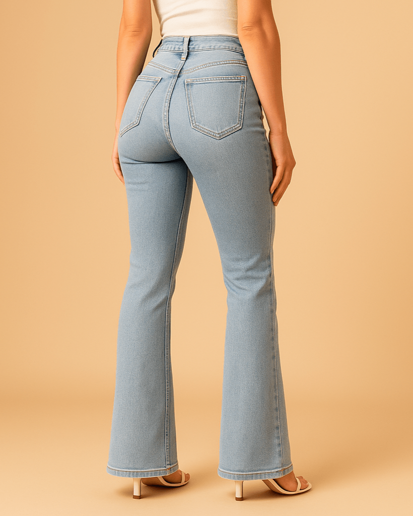 Jeans de Cintura Alta para Damas – Look de Denim de Cintura Alta -