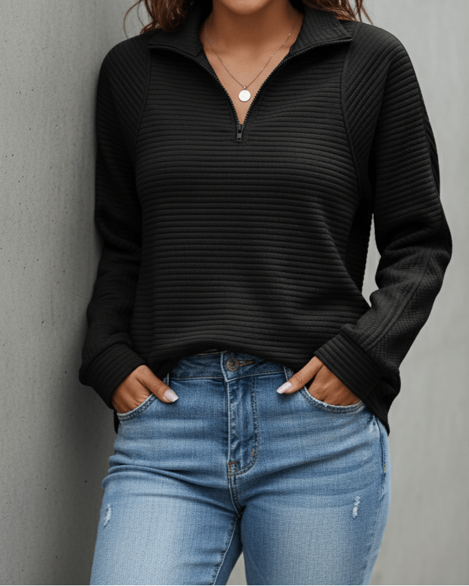 Suéter ZipperKnit para Damas con Cremallera - Diseño Práctico y Moderno -