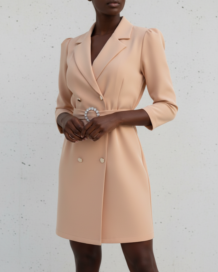 Vestido Blazer para Damas con Clase - Modelo Largo