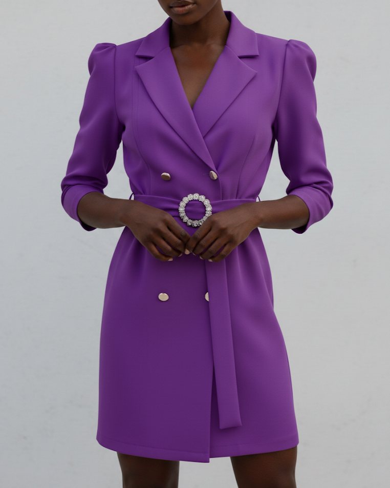 Vestido Blazer para Damas con Clase - Modelo Largo