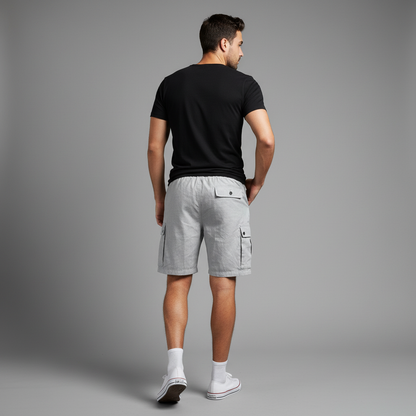 Bermudas Cargo Hombre Lino Algodón | Pantalón Corto Hombre