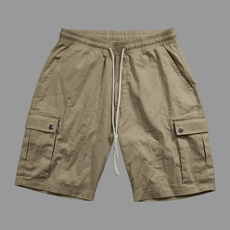 Bermudas Cargo Hombre Lino Algodón | Pantalón Corto Hombre 6