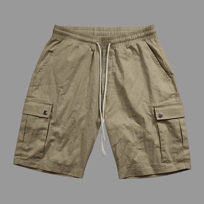 Bermudas Cargo Hombre Lino Algodón | Pantalón Corto Hombre 6