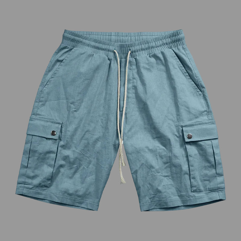 Bermudas Cargo Hombre Lino Algodón | Pantalón Corto Hombre 8