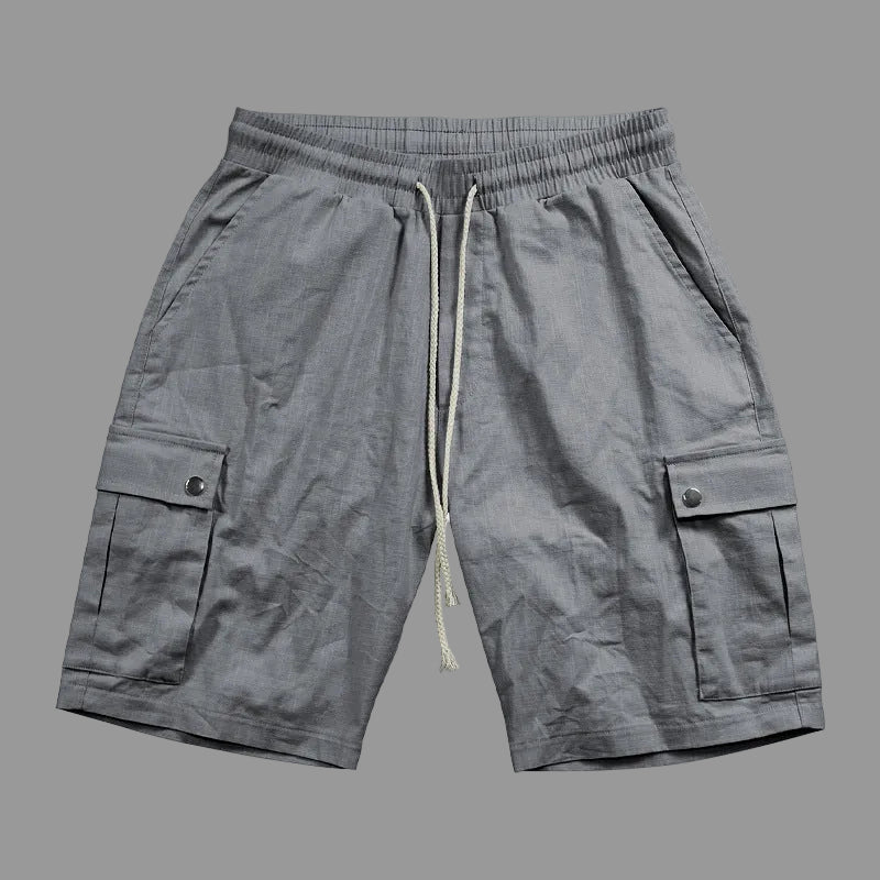 Bermudas Cargo Hombre Lino Algodón | Pantalón Corto Hombre 9