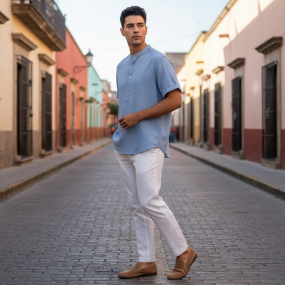 Camisa Blanca Mujer Capri Lino | Camisa Ligera y Transpirable