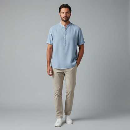 Camisa Blanca Mujer Capri Lino | Camisa Ligera y Transpirable