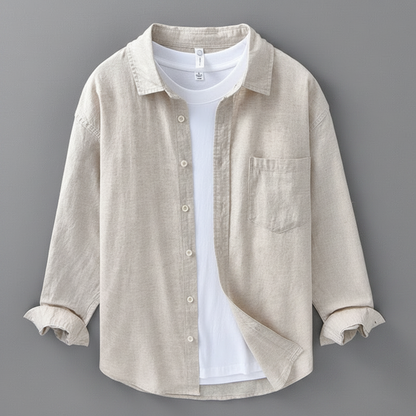 Camisa Lino Hombre Marseille | Manga Larga Transpirable