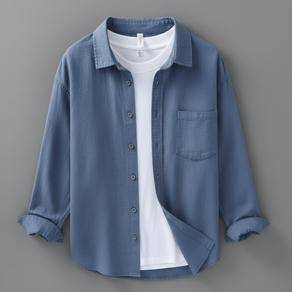 Camisa Lino Hombre Marseille | Manga Larga Transpirable