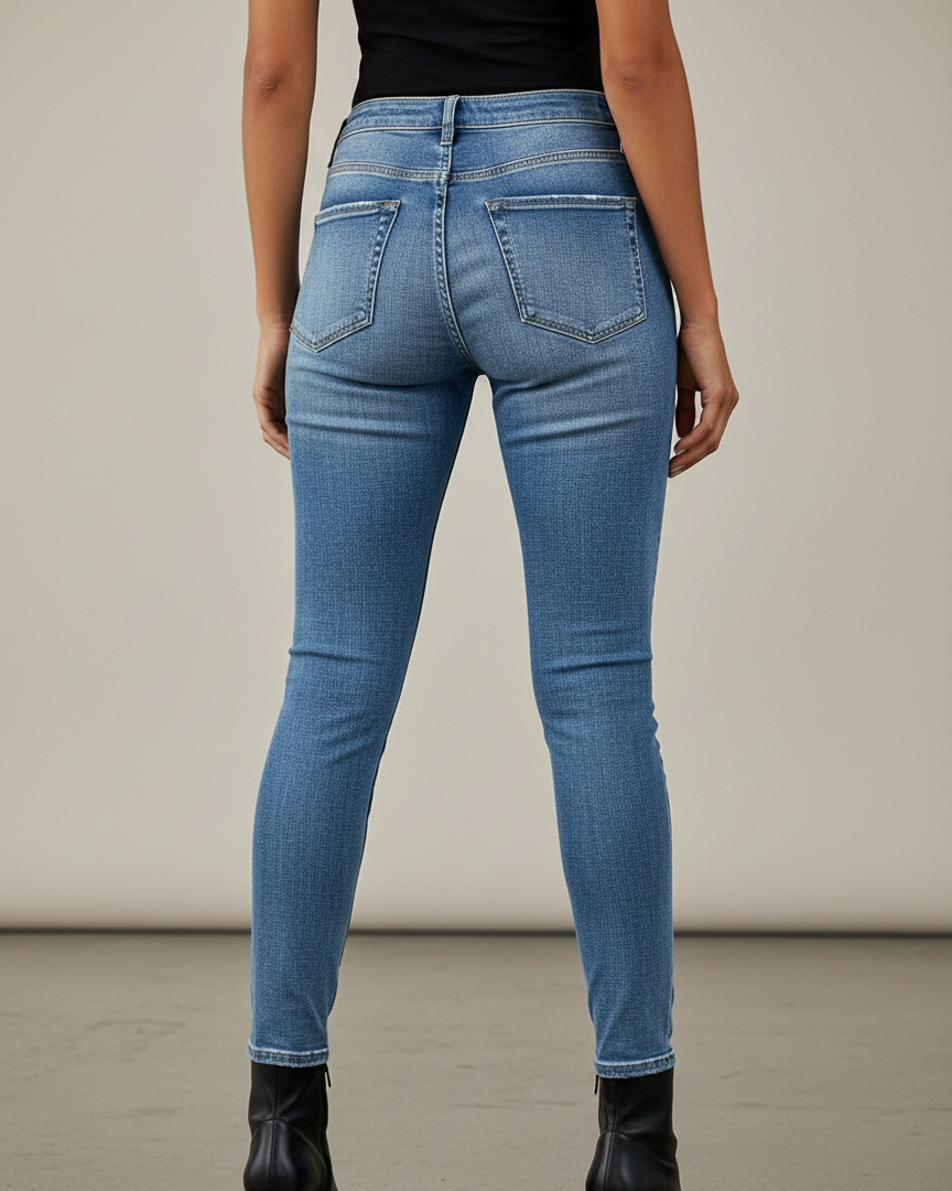 Jeans Skinny Clásicos para Damas - Cintura Alta y Diseño Atemporal