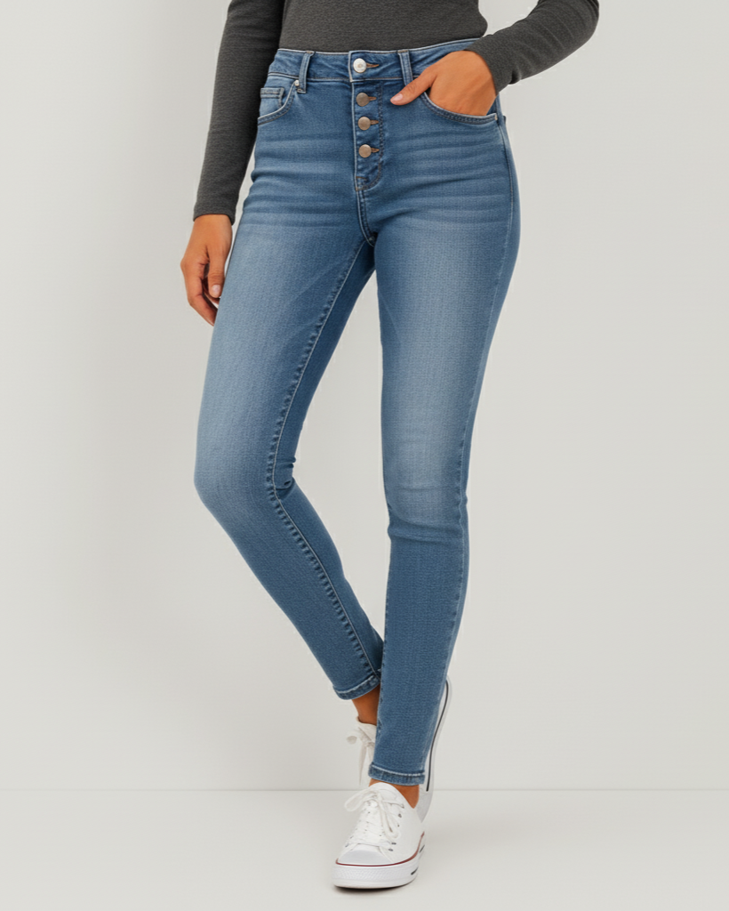 Jeans Skinny Clásicos para Damas - Cintura Alta y Diseño Atemporal