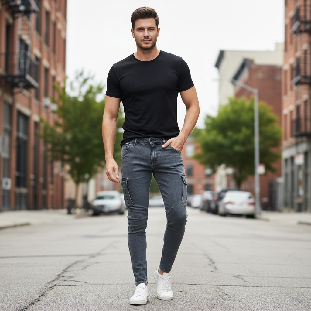 Pantalones Cargo Hombre Multibolsillos | Jeans Versátiles