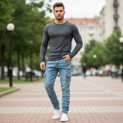 Pantalones Cargo Ajustados | Pantalones Cargo Hombre