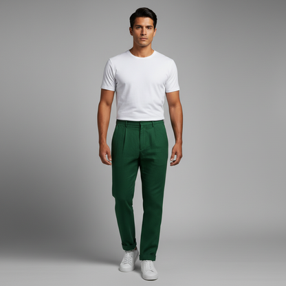 Pantalón de Lino Ligero Corte Recto para Hombre | Pantalones Hombre