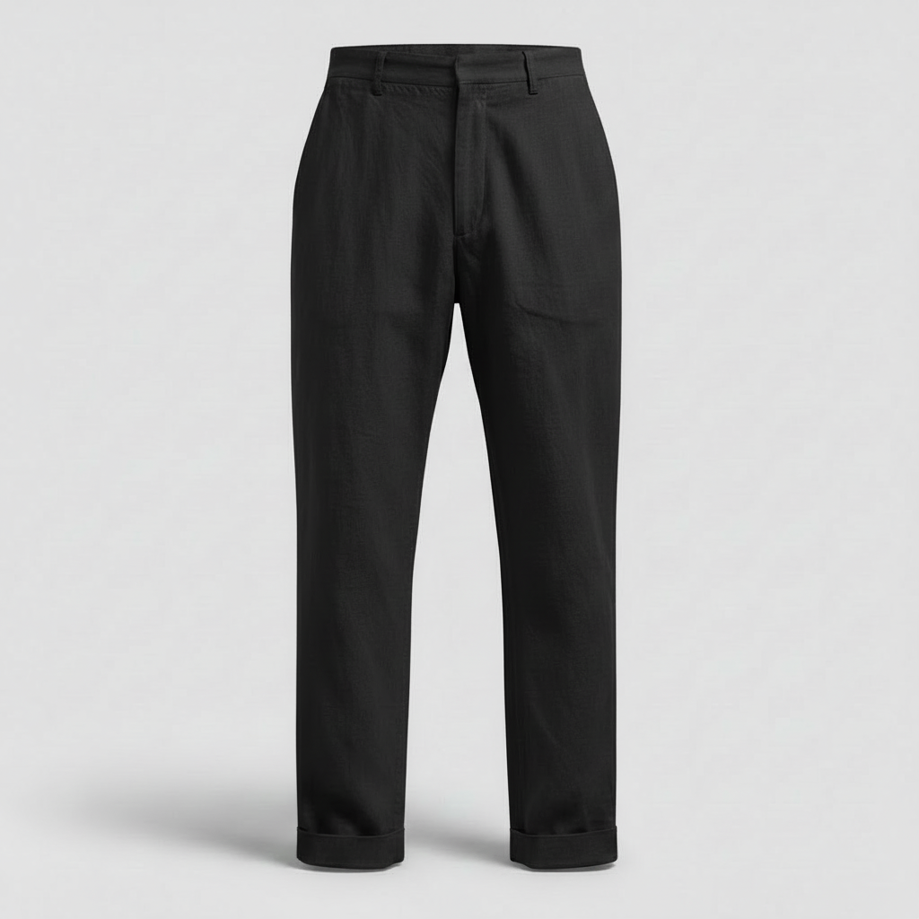 Pantalón de Lino Ligero Corte Recto para Hombre | Pantalones Hombre