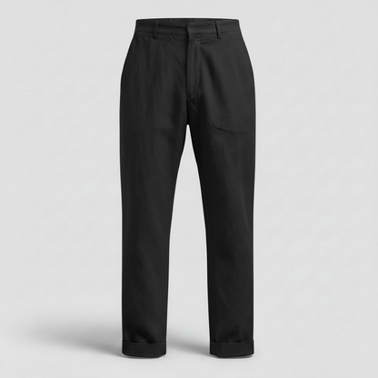 Pantalón de Lino Ligero Corte Recto para Hombre | Pantalones Hombre