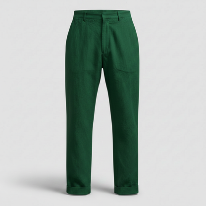 Pantalón de Lino Ligero Corte Recto para Hombre | Pantalones Hombre