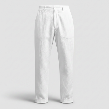 Pantalón de Lino Ligero Corte Recto para Hombre | Pantalones Hombre