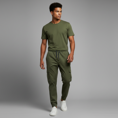 Pantalones Cargo Azul | Pantalón Cargo Hombre Ajuste Relajado