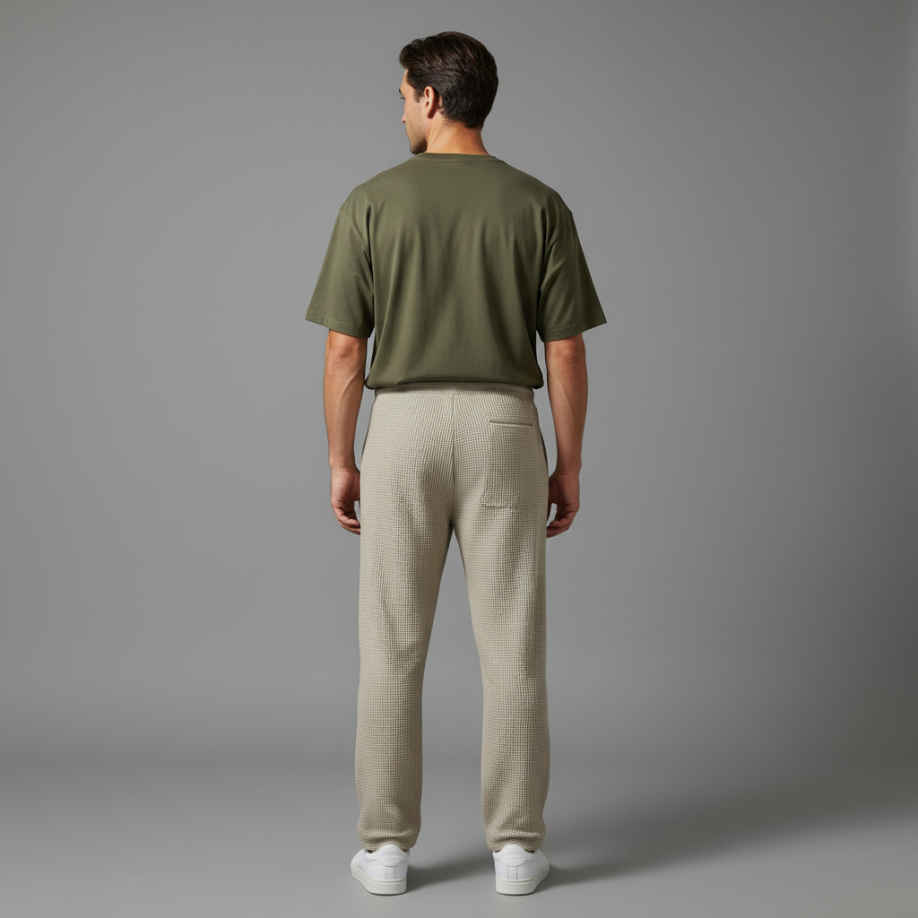Pantalones Jogger Hombre Gofre Cintura Elástica | Ropa Casual