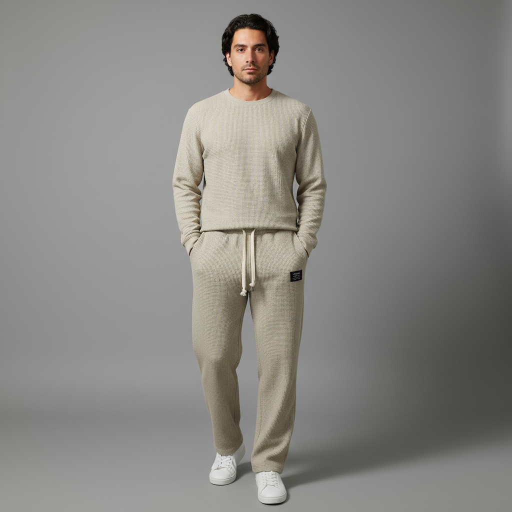 Pantalones Jogger Hombre Gofre Cintura Elástica | Ropa Casual