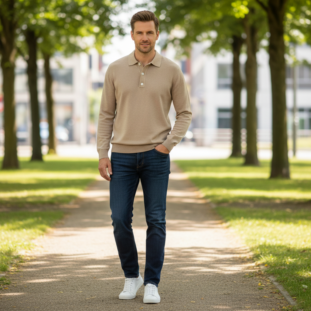Polo Clásico Manga Larga Hombre | Camisa Casual Versátil