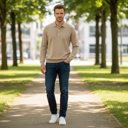 Polo Clásico Manga Larga Hombre | Camisa Casual Versátil