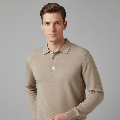 Polo Clásico Manga Larga Hombre | Camisa Casual Versátil