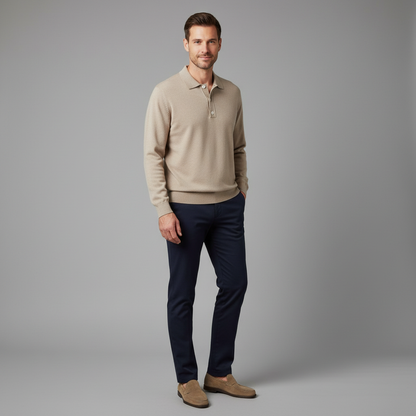 Polo Clásico Manga Larga Hombre | Camisa Casual Versátil