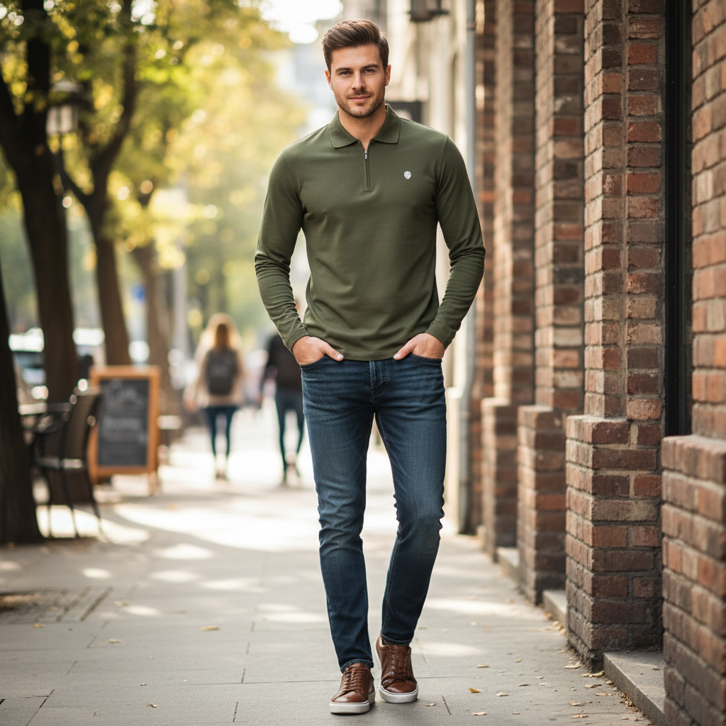 Polo Manga Larga Hombre | Diseño Moderno y Versátil