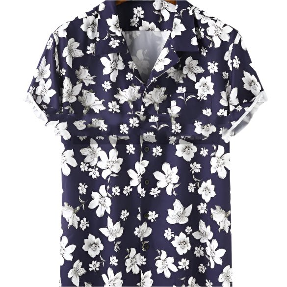 Camisa de Hombre con Estampado Floral – Manga Corta - Shirt
