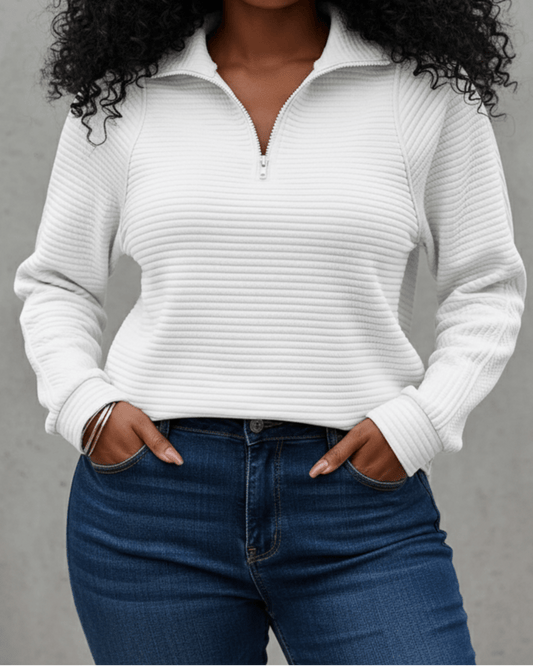 Suéter ZipperKnit para Damas con Cremallera - Diseño Práctico y Moderno - 
